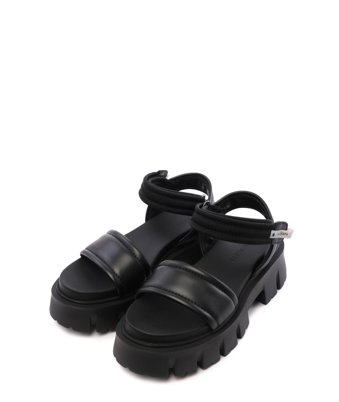PREMIATA Черные кожаные босоножки, фото 2