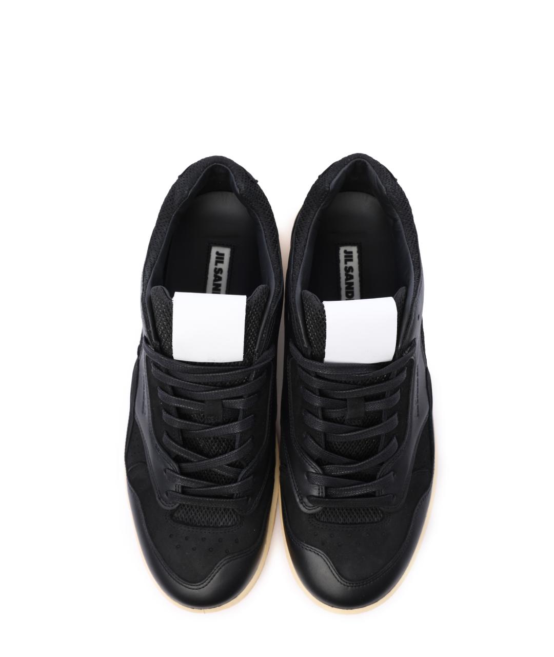 JIL SANDER Черные низкие кроссовки / кеды, фото 4