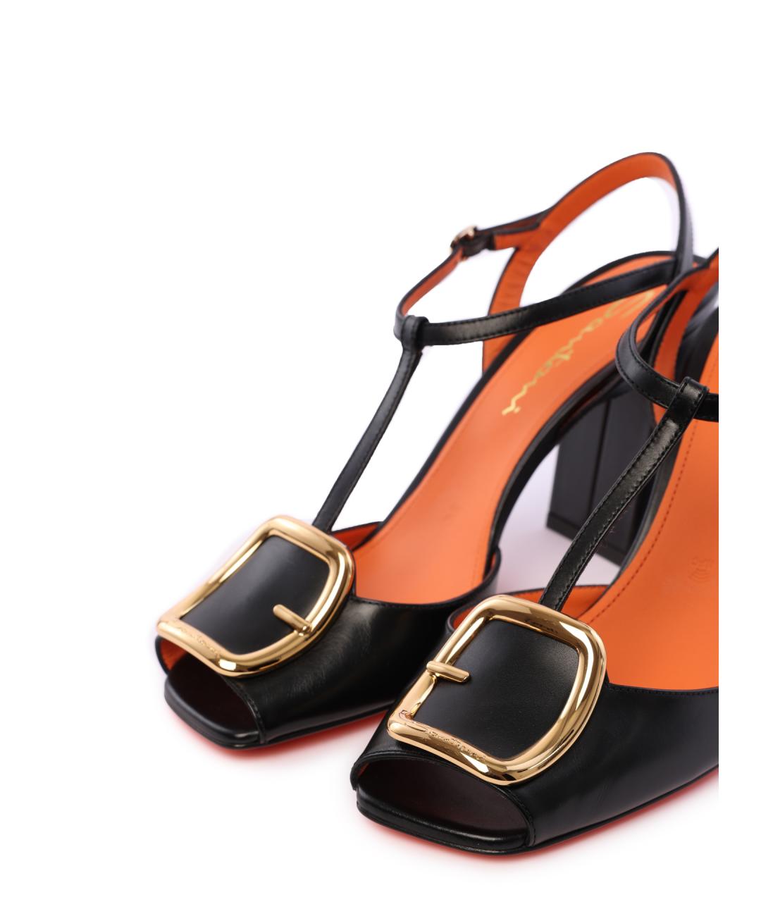 SANTONI Черные босоножки, фото 5