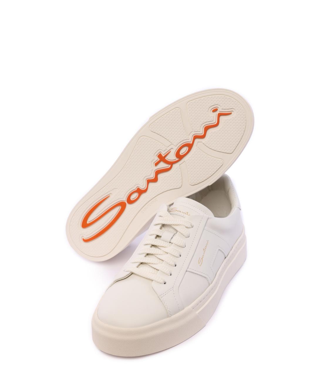 SANTONI Кожаные кеды, фото 5