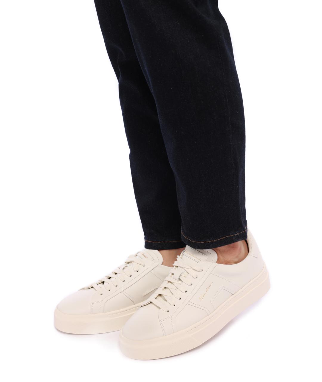 SANTONI Кожаные кеды, фото 6