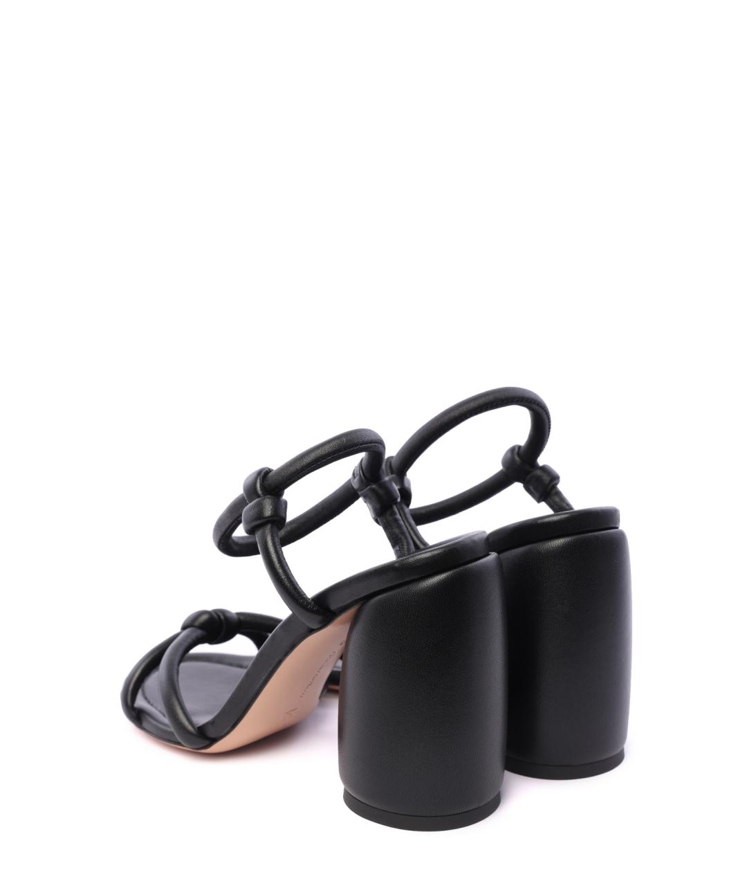 GIANVITO ROSSI Черные кожаные босоножки, фото 3