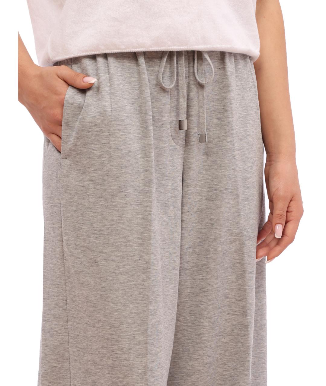 PESERICO Серые прямые брюки, фото 4