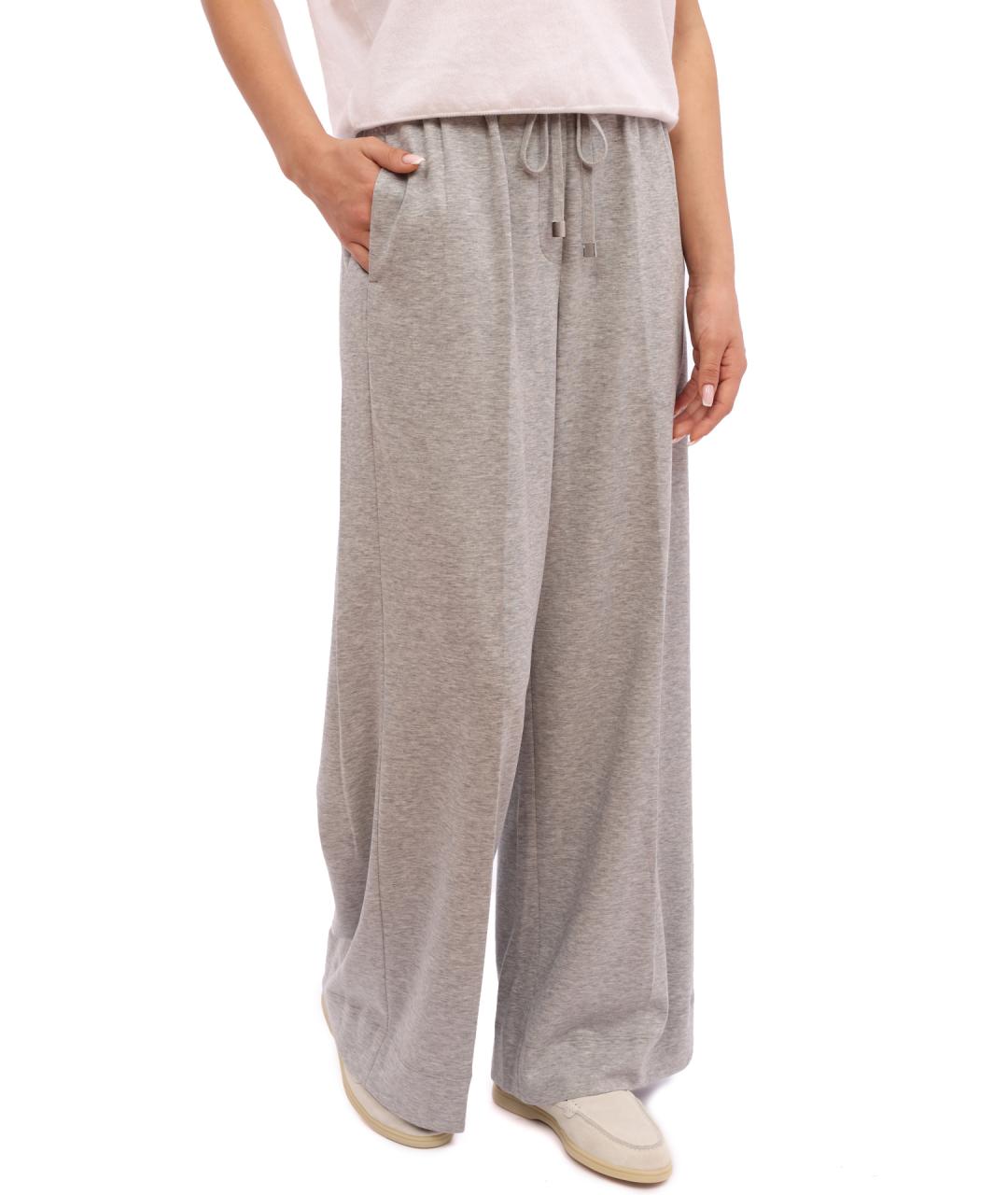 PESERICO Серые прямые брюки, фото 3