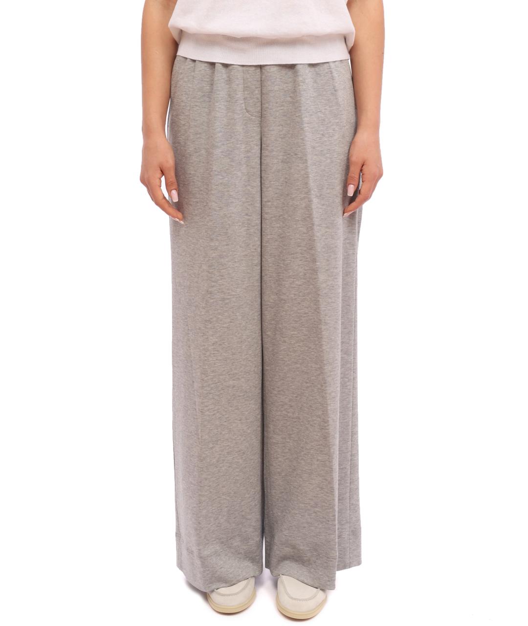 PESERICO Серые прямые брюки, фото 1