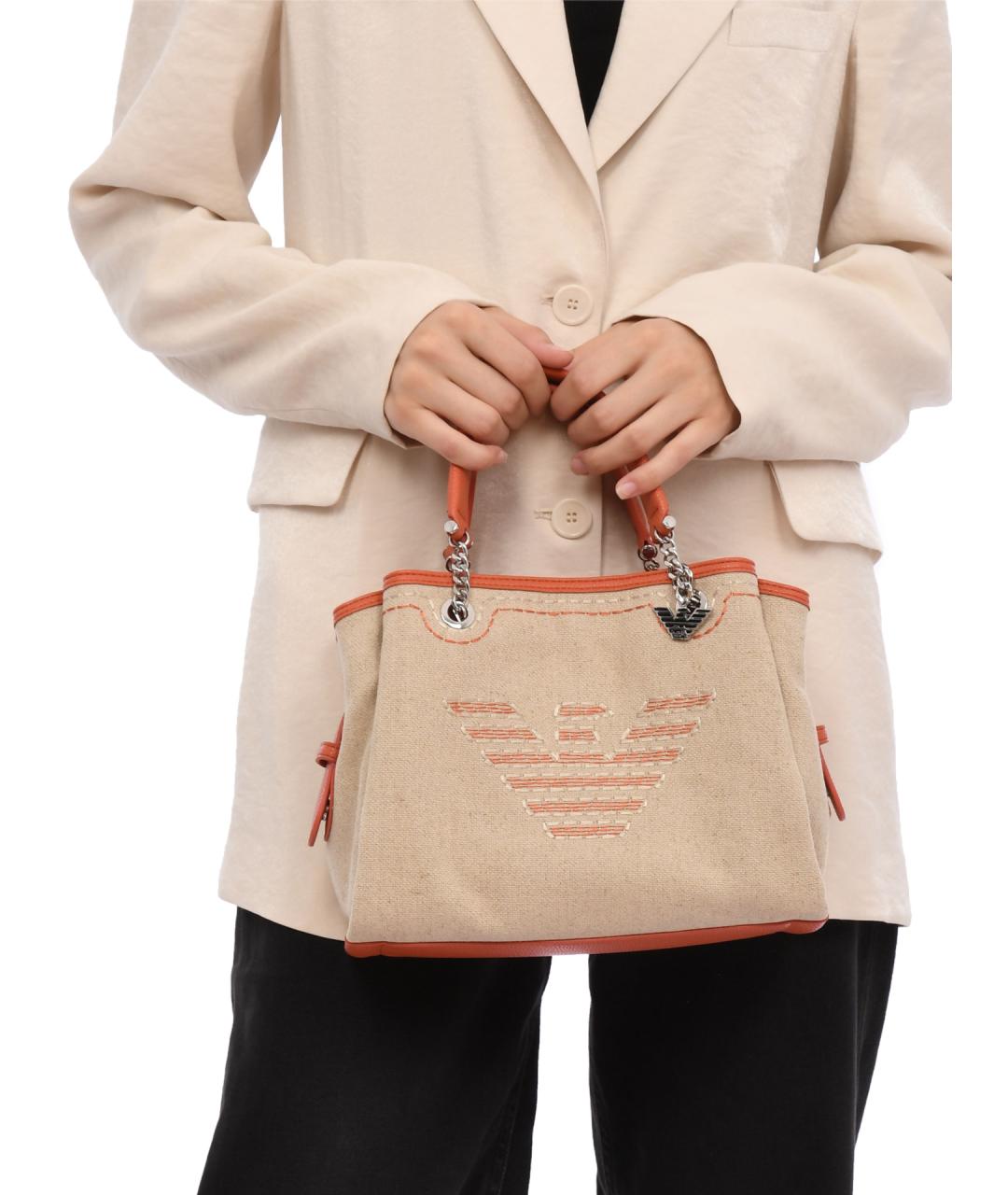 EMPORIO ARMANI Тканевая сумка тоут, фото 2