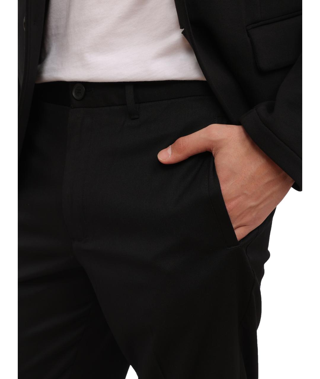 ARMANI EXCHANGE Черные полиэстеровые повседневные брюки, фото 5