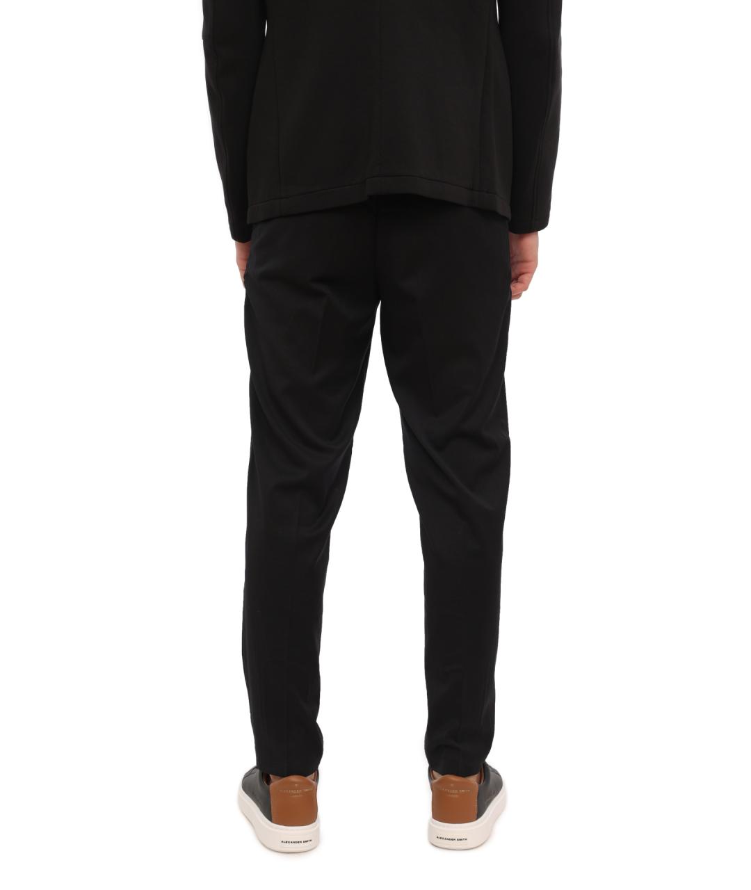 ARMANI EXCHANGE Черные полиэстеровые повседневные брюки, фото 4