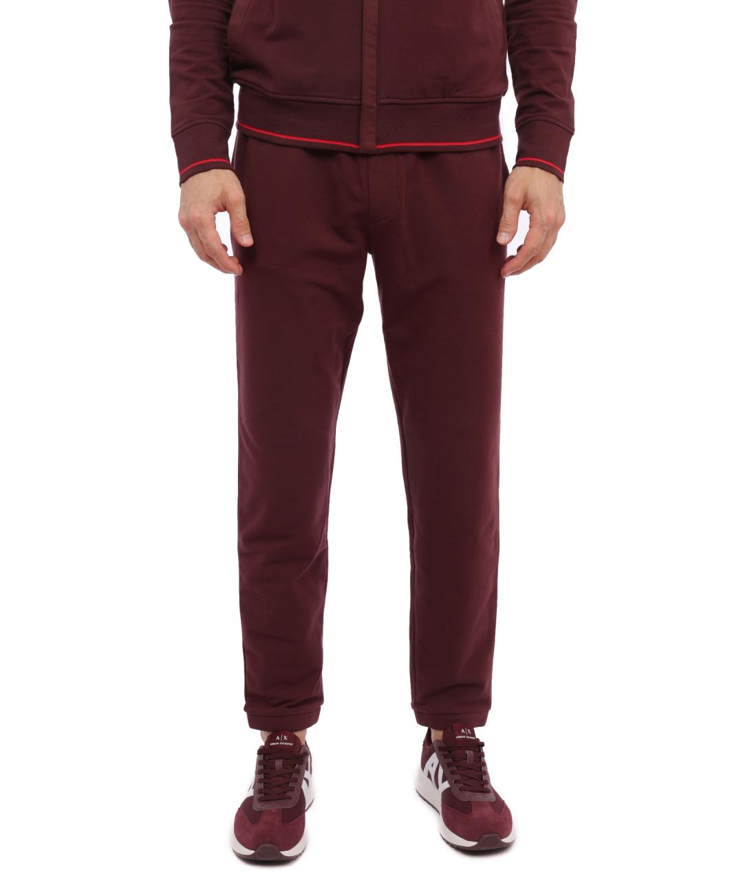 ARMANI EXCHANGE Бордовые повседневные брюки, фото 1