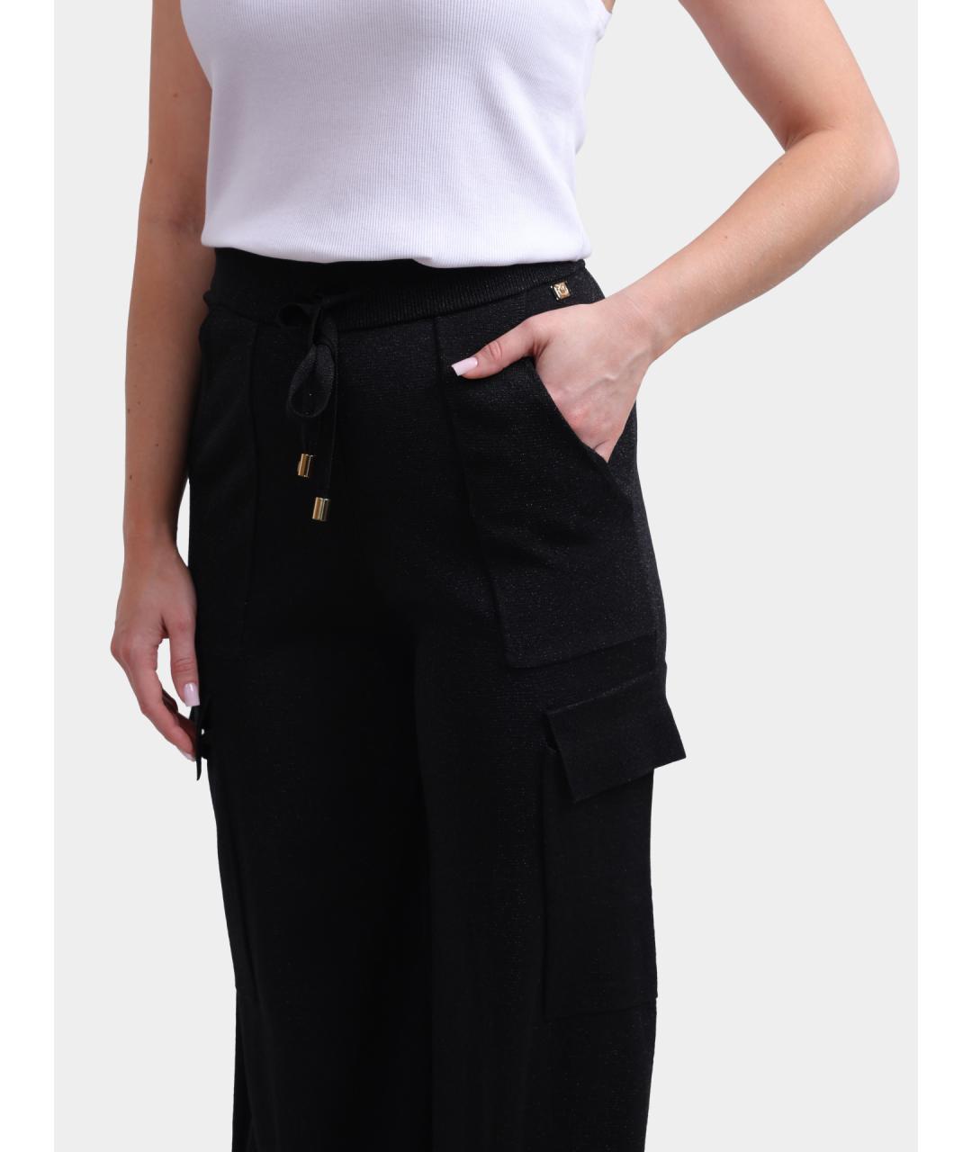 PINKO Черные прямые брюки, фото 4