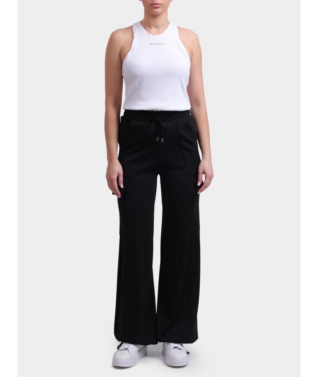 PINKO Черные прямые брюки, фото 2