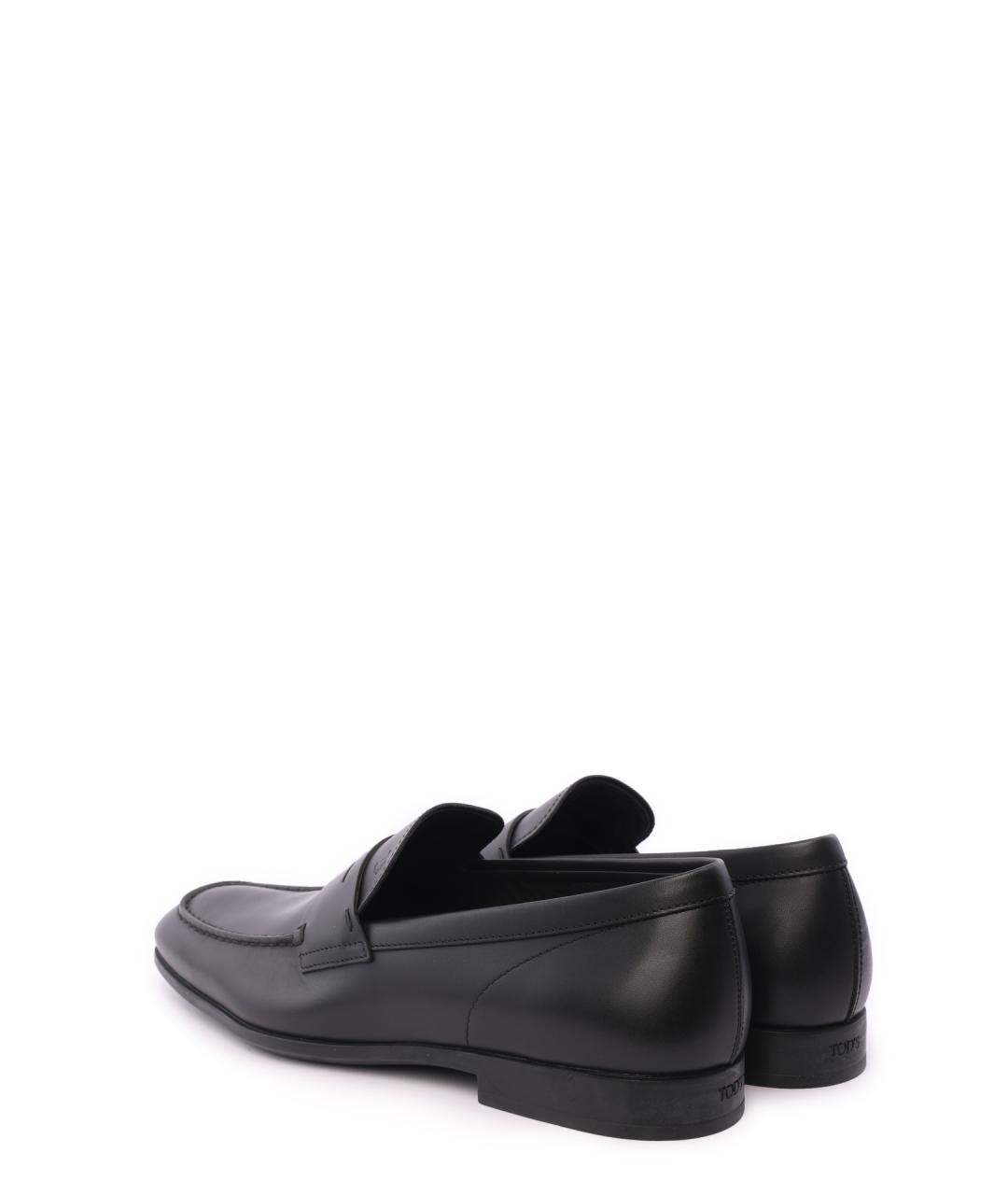 TOD'S Черные кожаные лоферы, фото 3