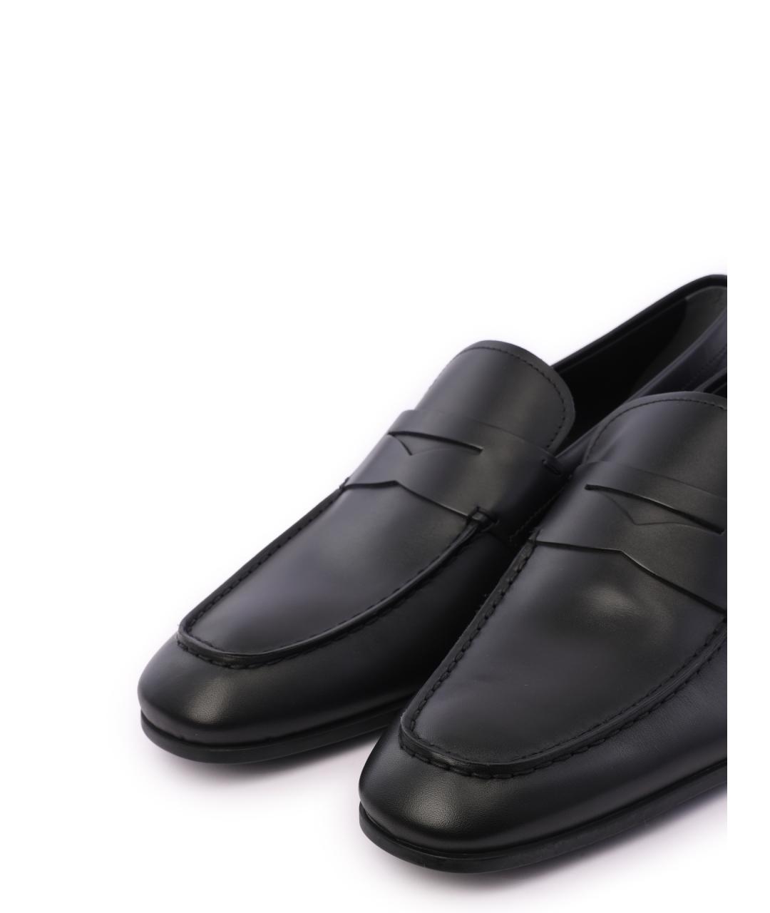 TOD'S Черные кожаные лоферы, фото 6