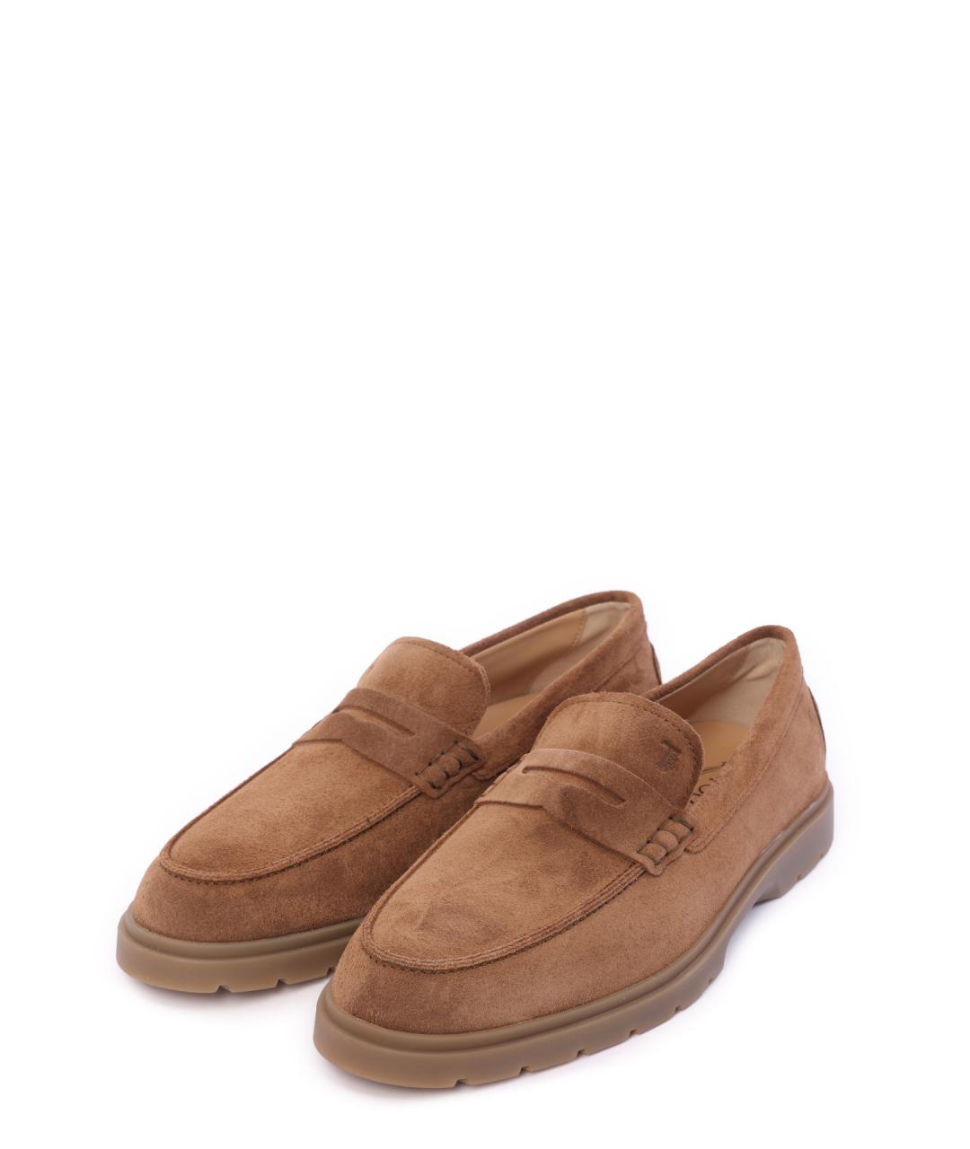 TOD'S Коричневые замшевые лоферы, фото 2