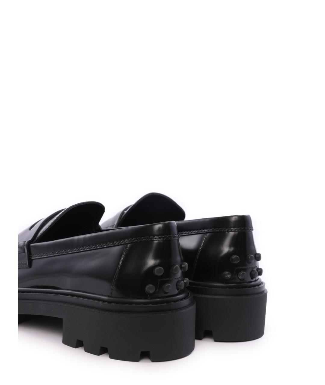 TOD'S Черные кожаные лоферы, фото 6