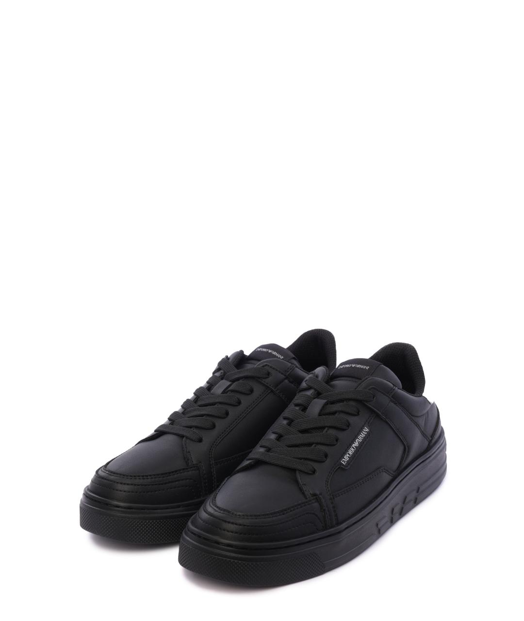 EMPORIO ARMANI Черные кеды, фото 2