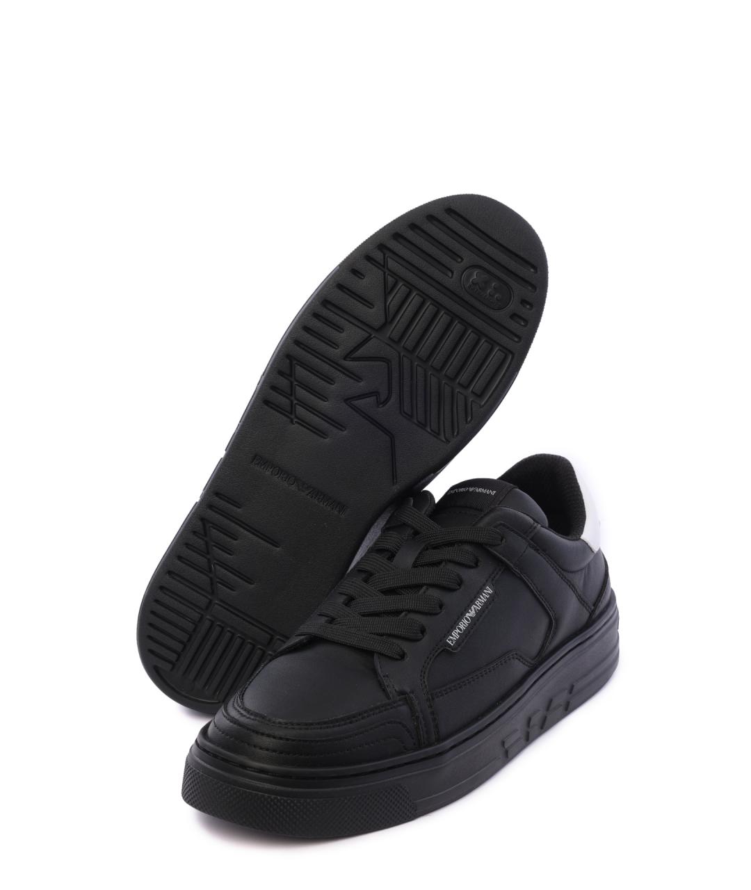 EMPORIO ARMANI Черные кеды, фото 4