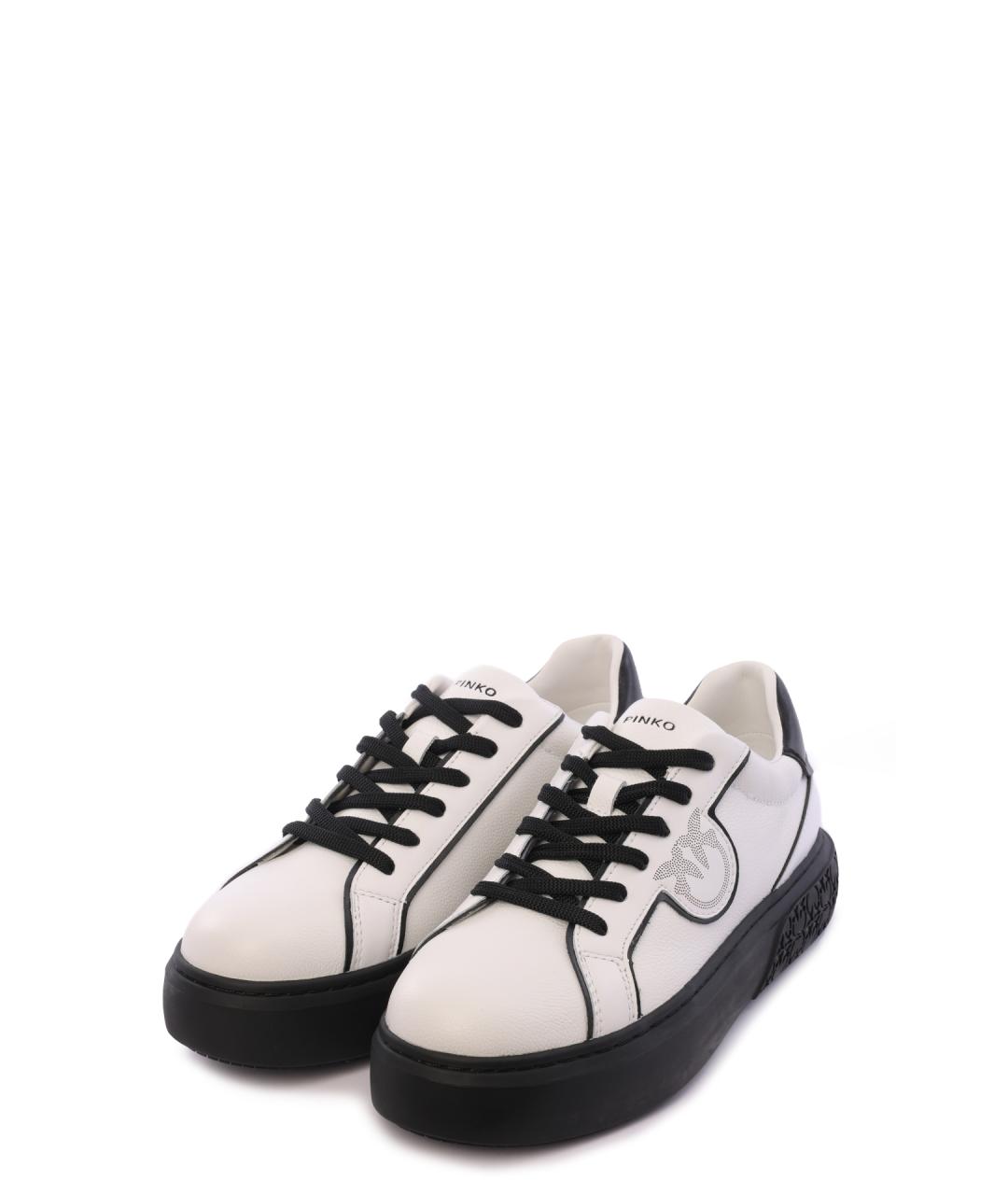 PINKO Белые кожаные кроссовки, фото 2