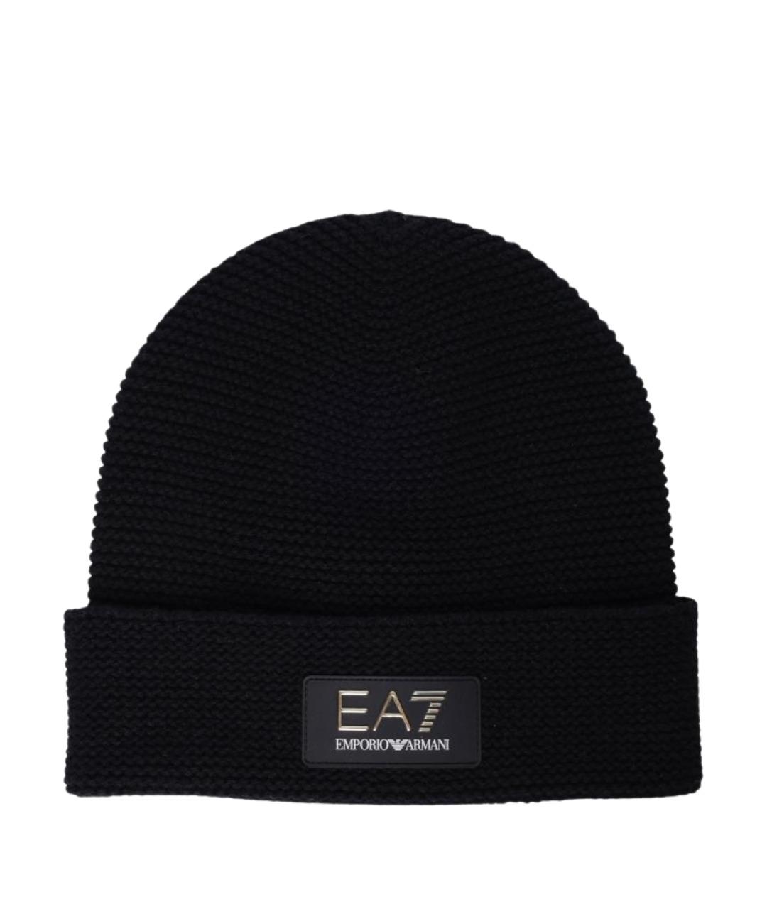 EA7 Черная шапка, фото 1
