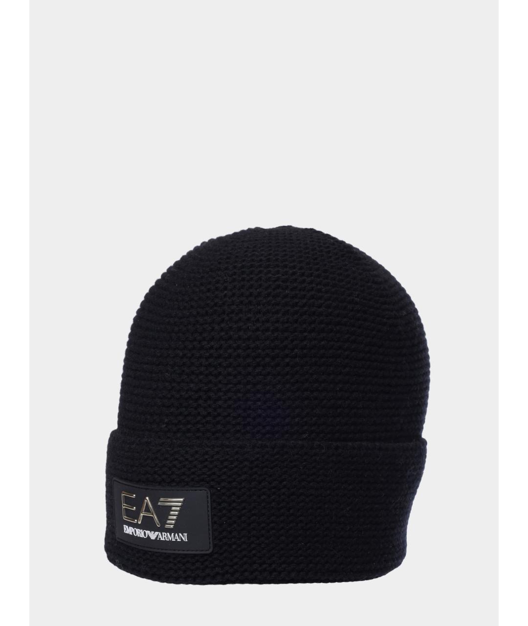 EA7 Черная шапка, фото 4