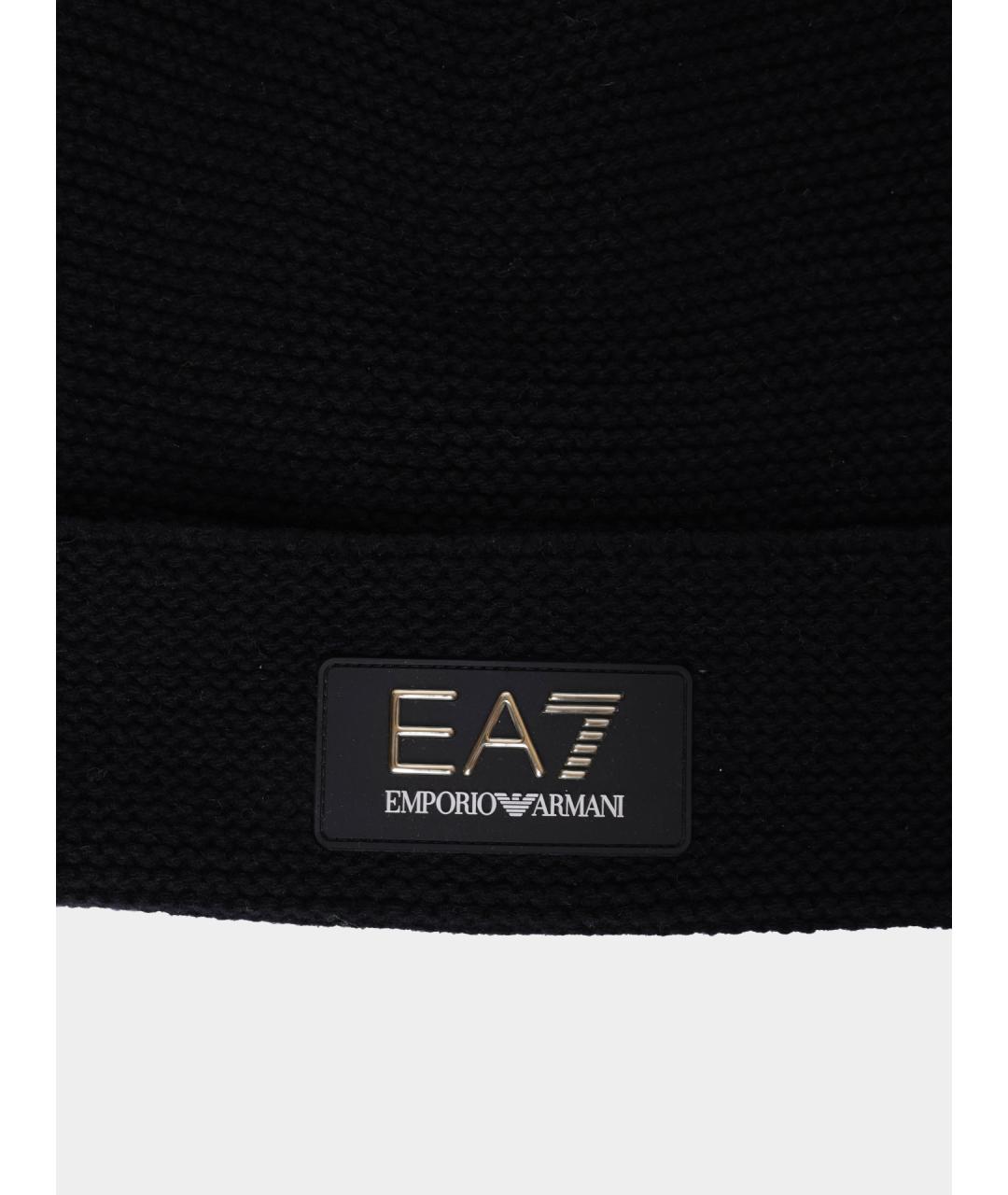 EA7 Черная шапка, фото 3