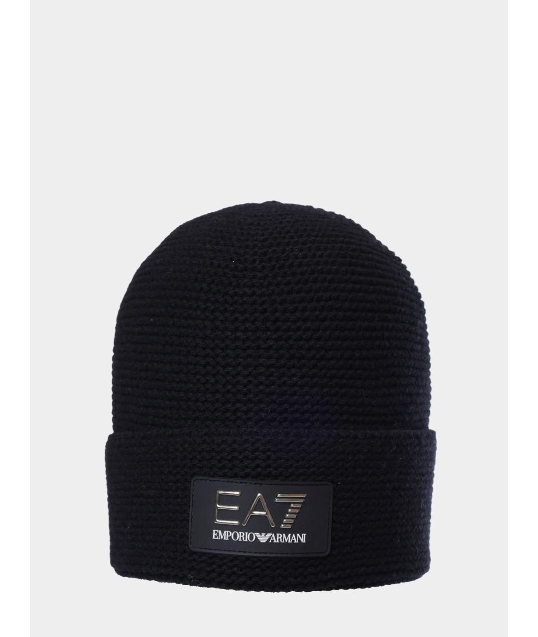 EA7 Черная шапка, фото 5
