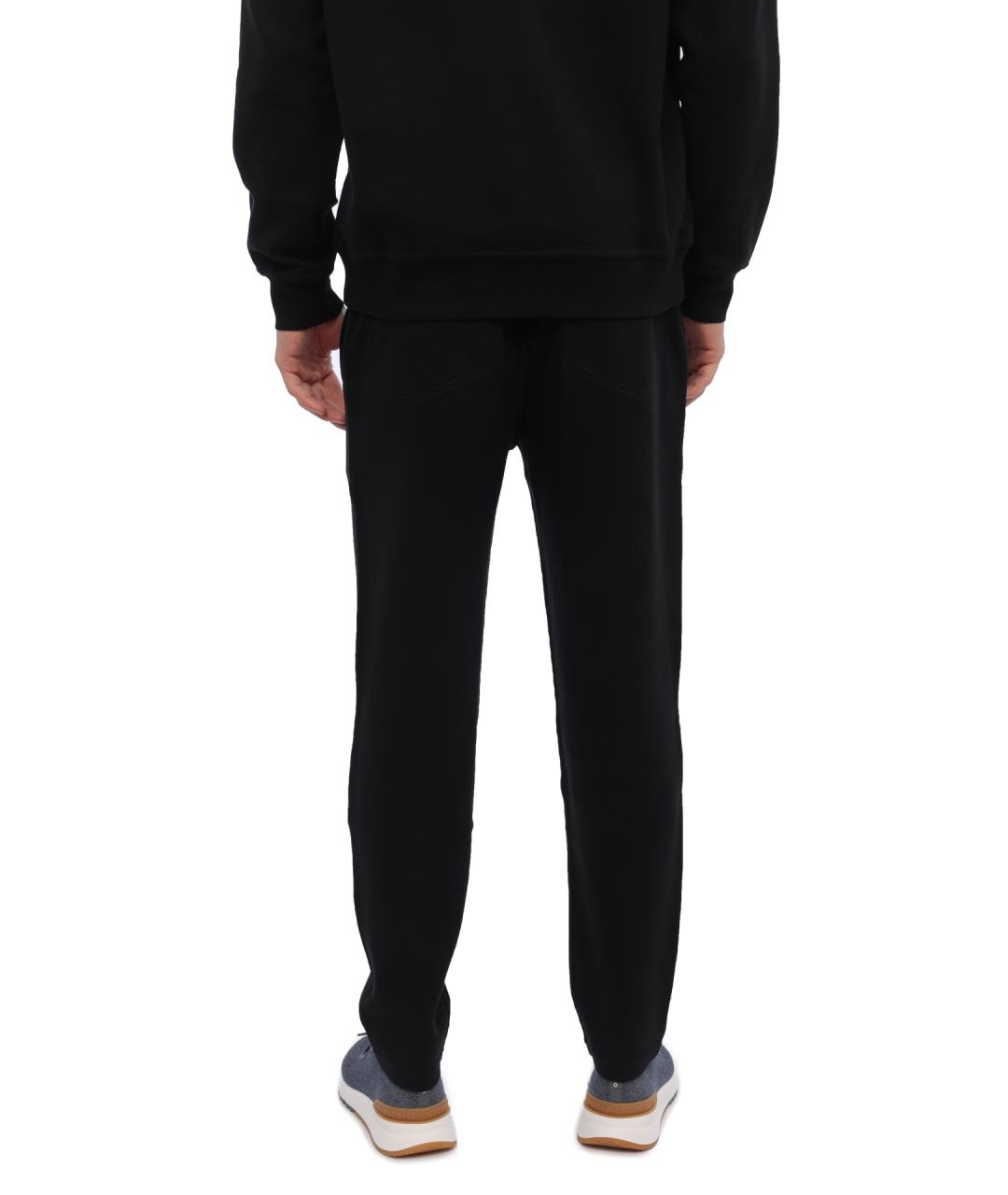 BRUNELLO CUCINELLI Черные хлопковые повседневные брюки, фото 4