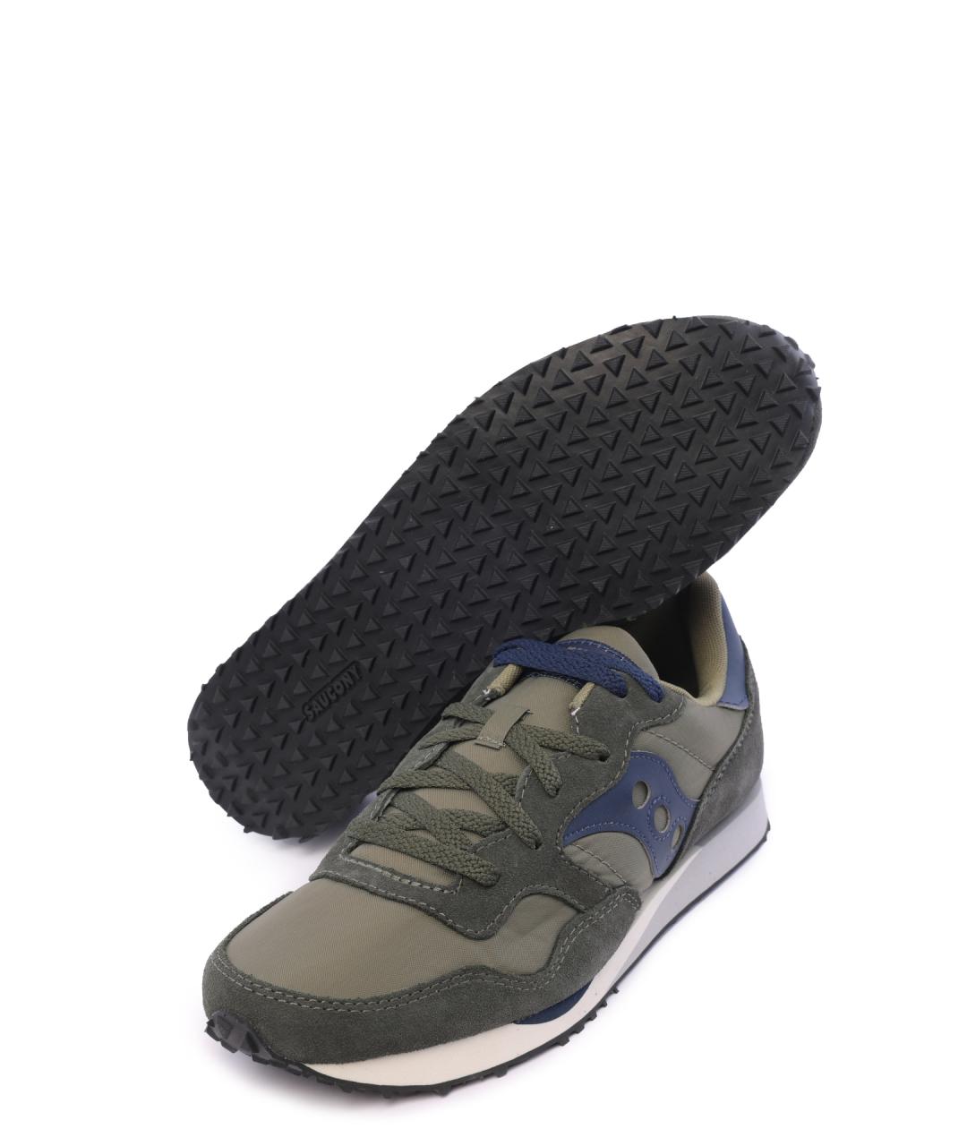 SAUCONY Хаки текстильные низкие кроссовки / кеды, фото 4