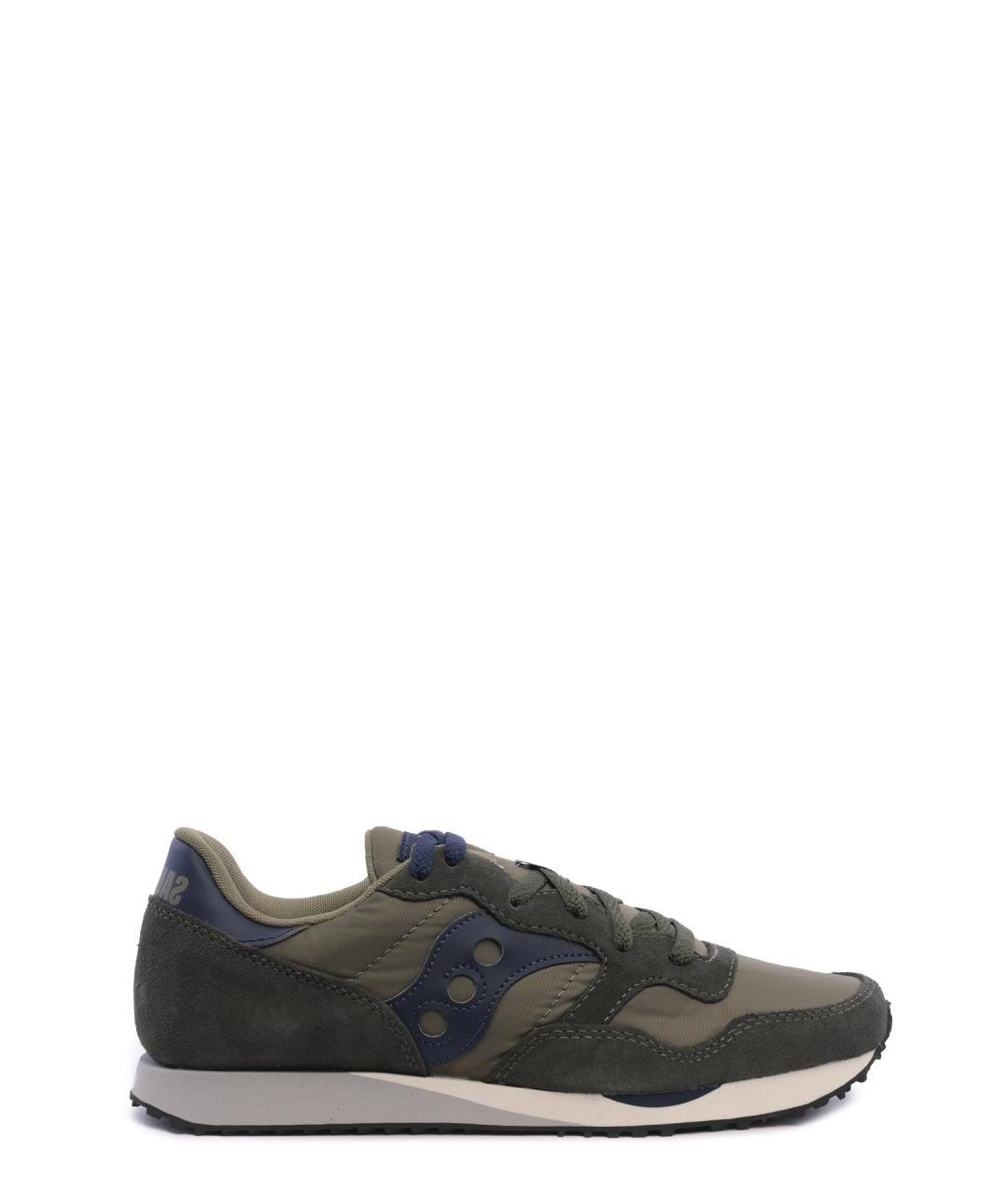 SAUCONY Хаки текстильные низкие кроссовки / кеды, фото 1