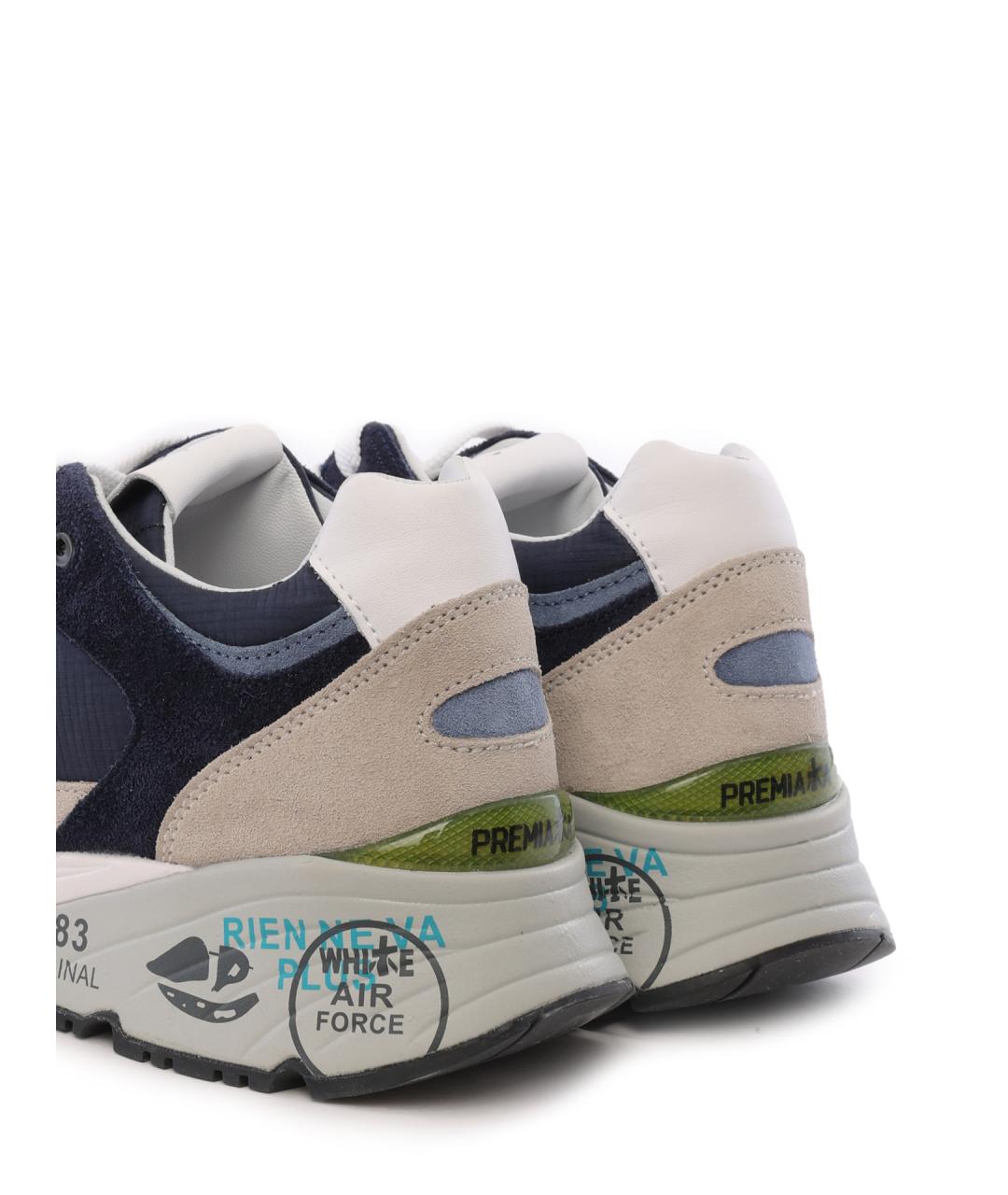 PREMIATA Темно-синие низкие кроссовки / кеды, фото 6