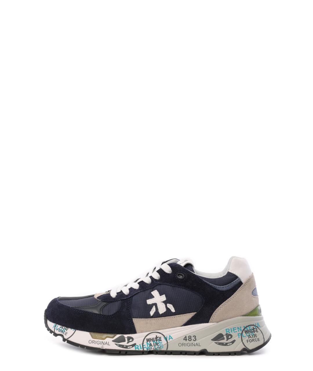 PREMIATA Темно-синие низкие кроссовки / кеды, фото 7