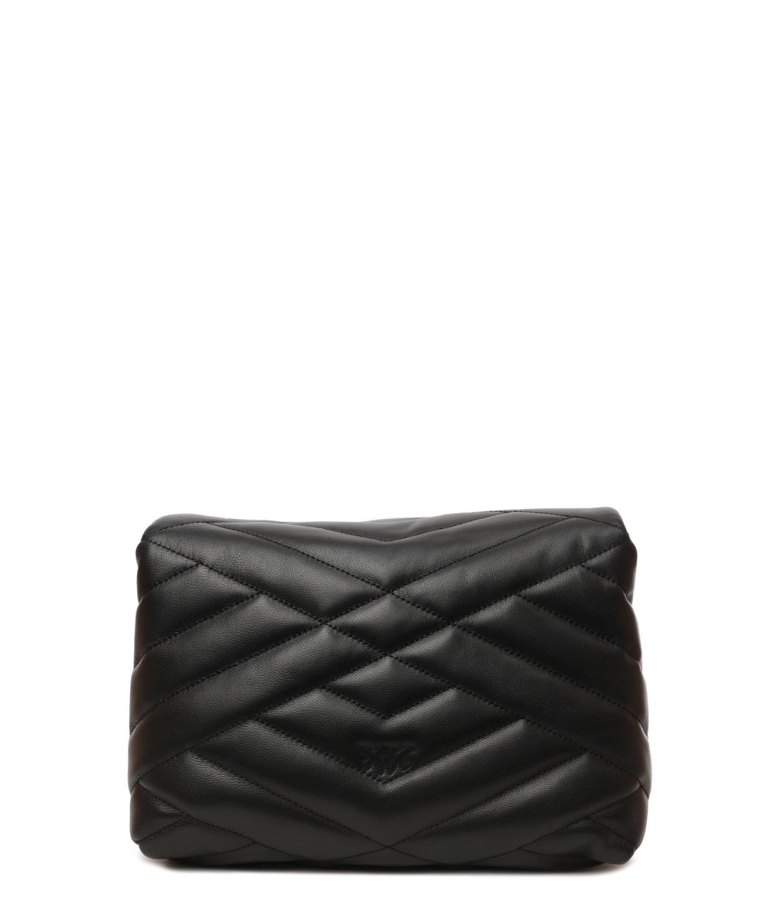 PINKO Черная кожаная сумка через плечо, фото 3