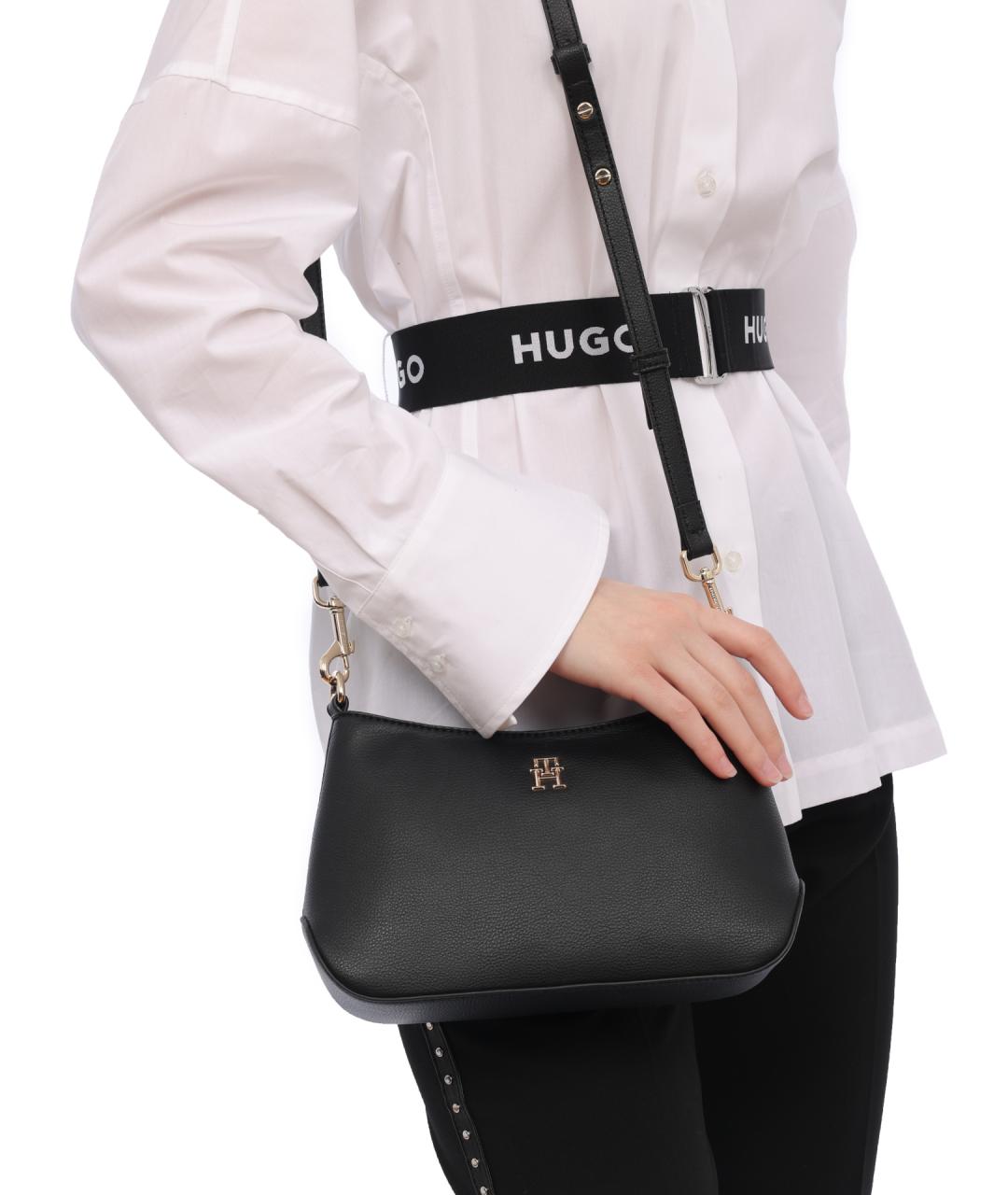 TOMMY HILFIGER Черная сумка через плечо, фото 6