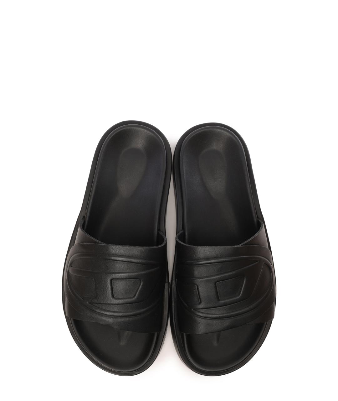 DIESEL Черные шлепанцы, фото 4
