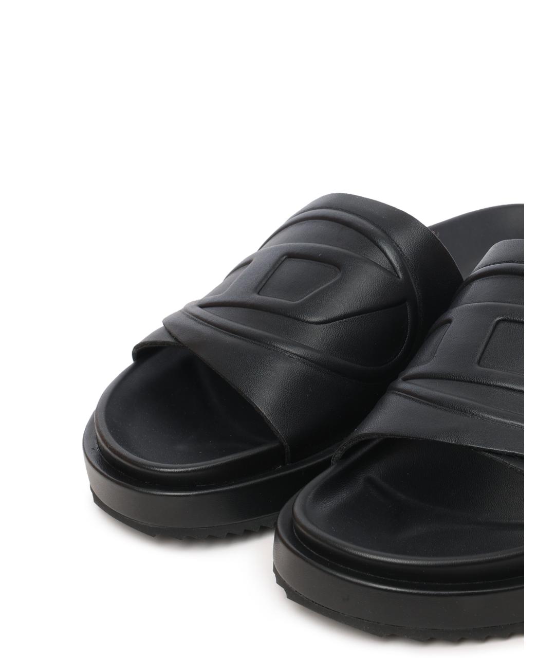 DIESEL Черные шлепанцы, фото 5