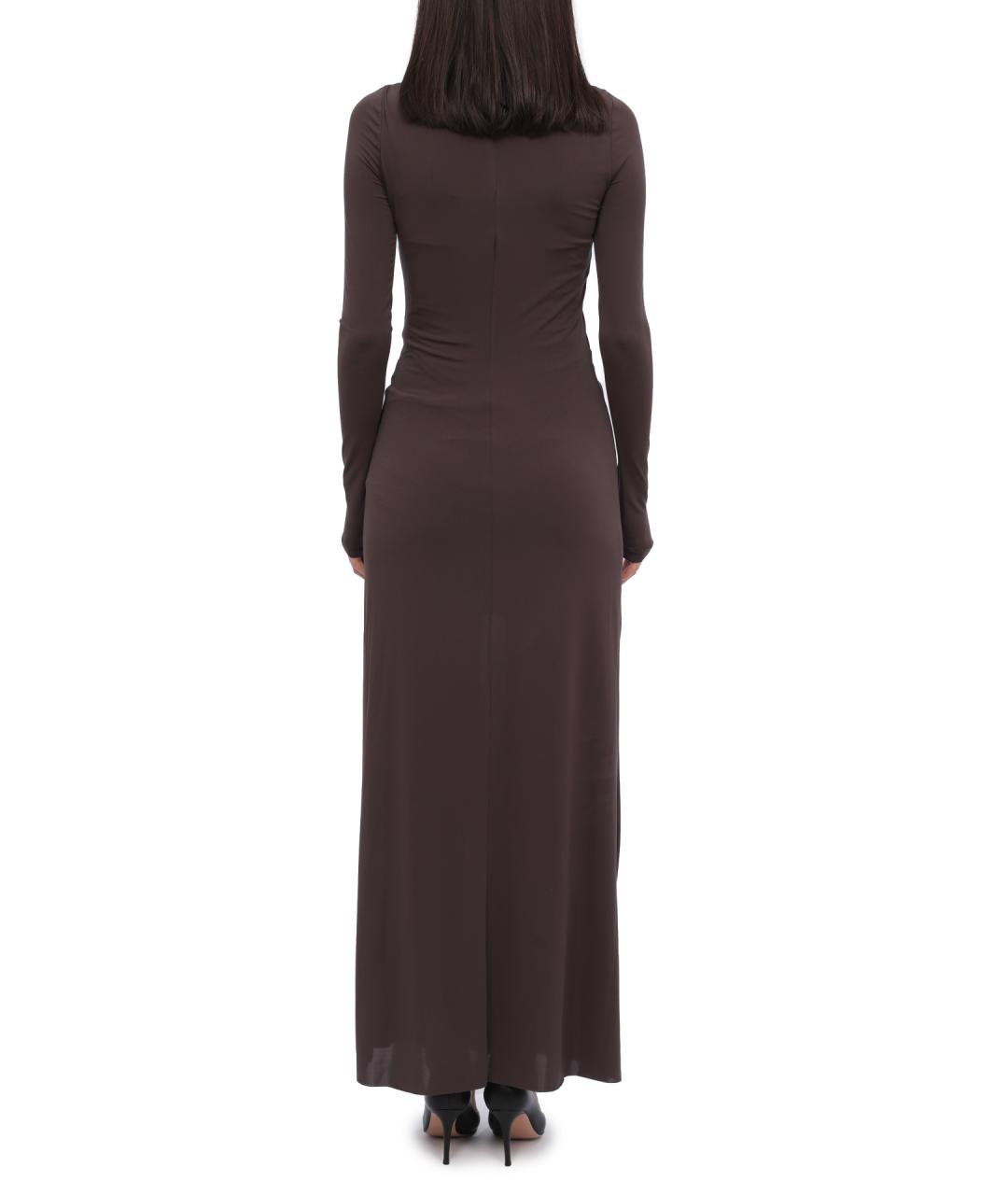 DIESEL Коричневое полиэстеровое повседневное платье, фото 5