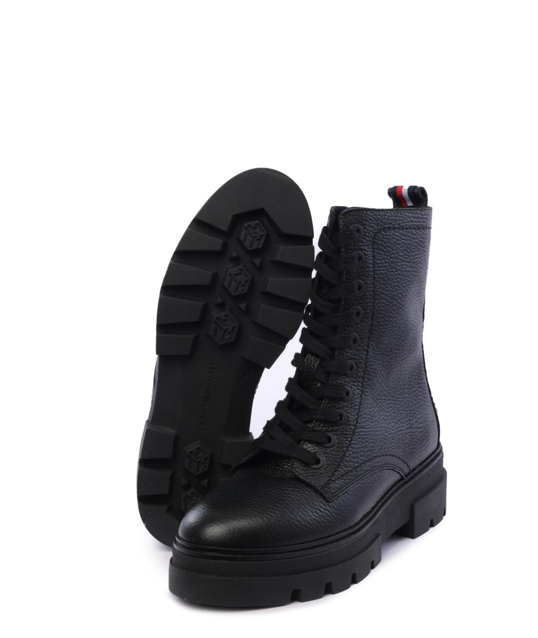 TOMMY HILFIGER Черные кожаные ботинки, фото 4