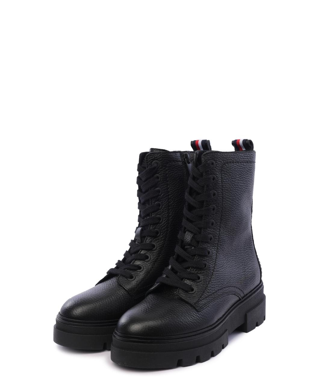 TOMMY HILFIGER Черные кожаные ботинки, фото 2