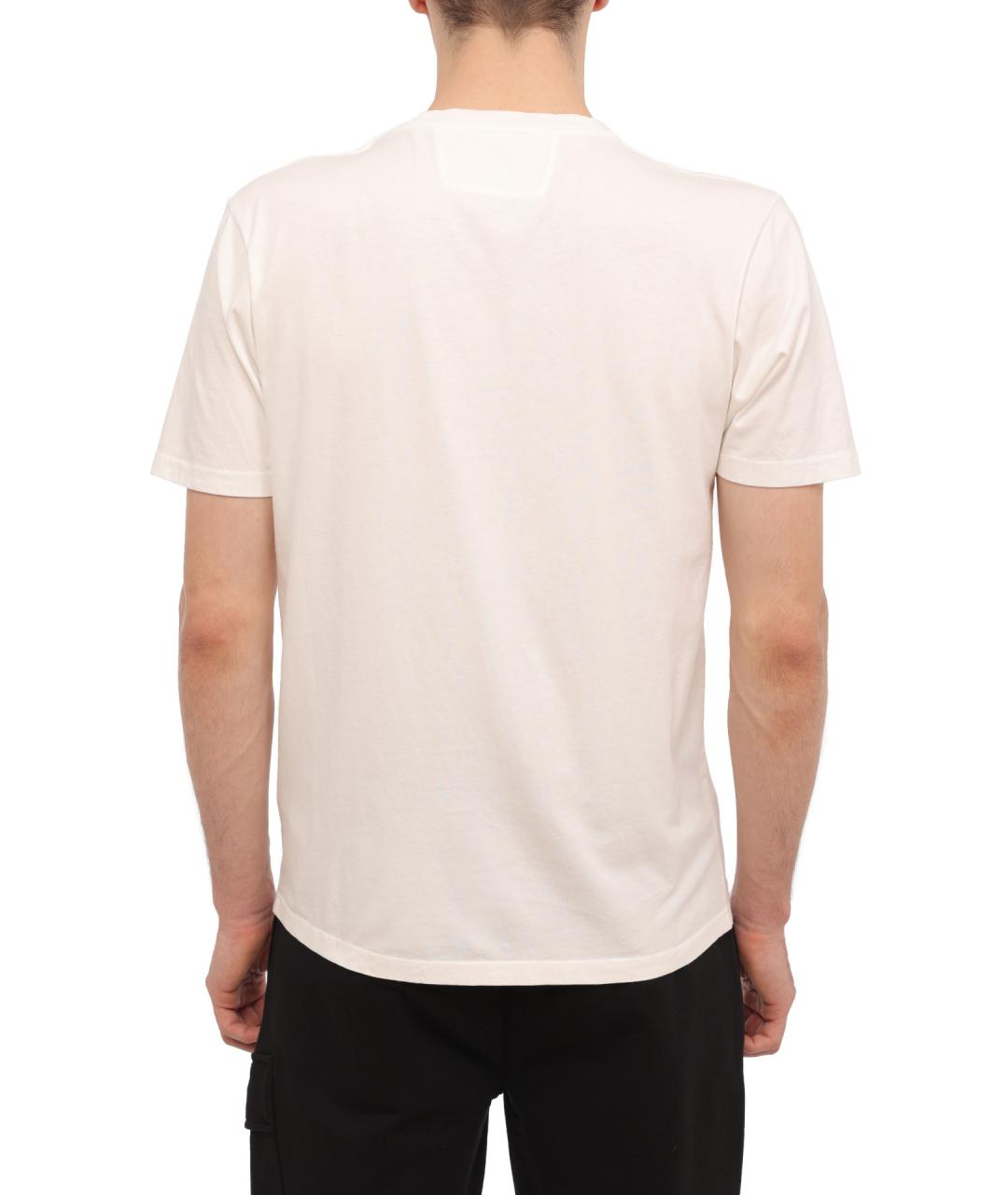 CP COMPANY Бежевая хлопковая футболка, фото 5