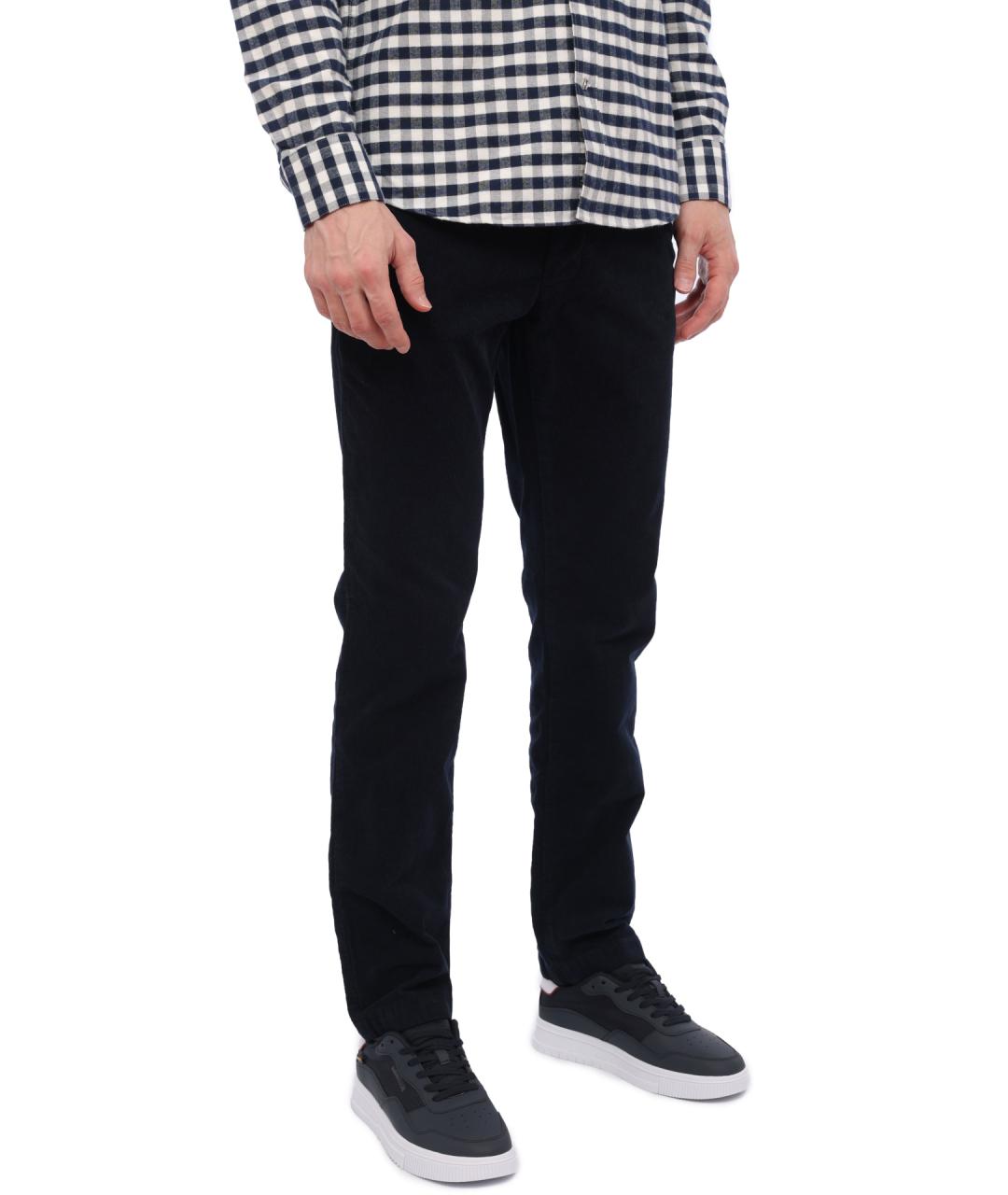 TOMMY HILFIGER Темно-синие хлопковые повседневные брюки, фото 3