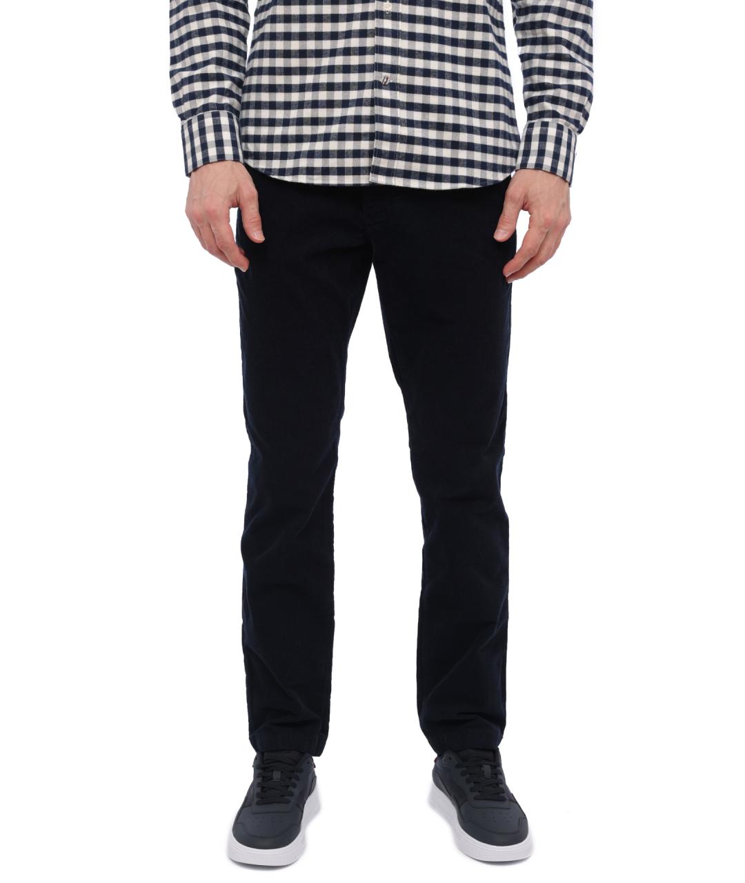 TOMMY HILFIGER Темно-синие хлопковые повседневные брюки, фото 1