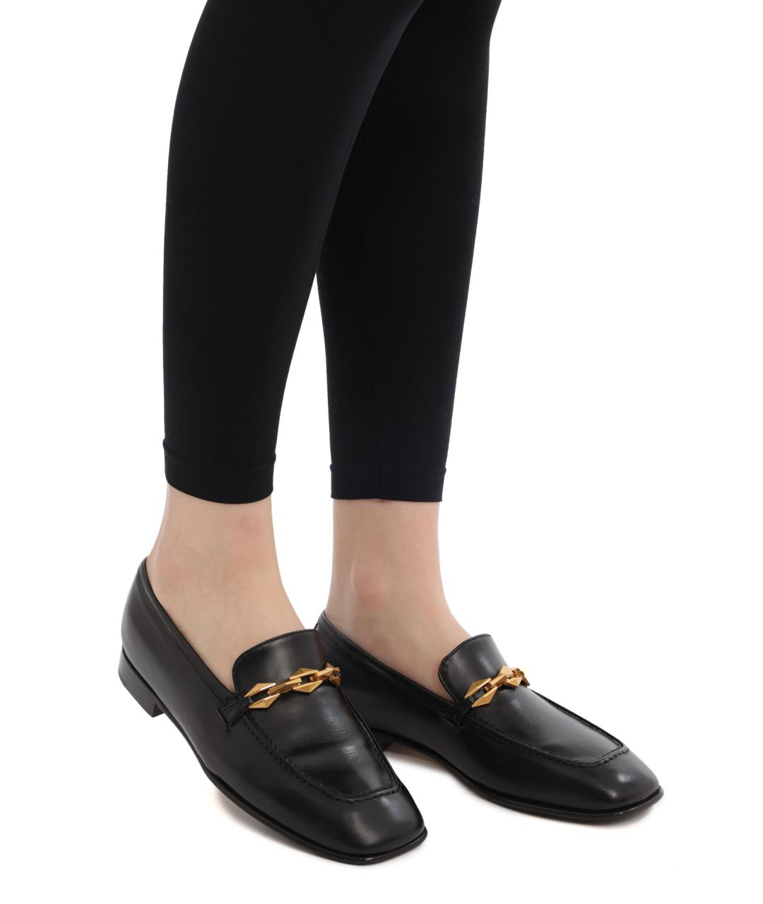 JIMMY CHOO Черные кожаные лоферы, фото 7