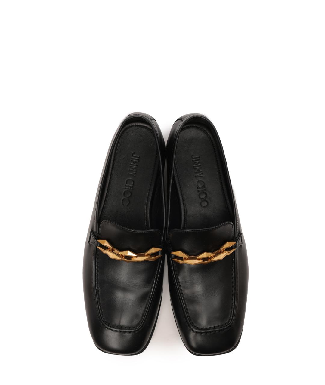 JIMMY CHOO Черные кожаные лоферы, фото 5