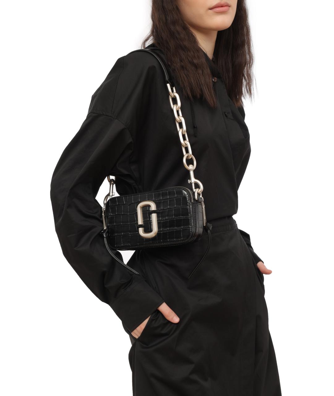 MARC JACOBS Черная кожаная сумка через плечо, фото 2