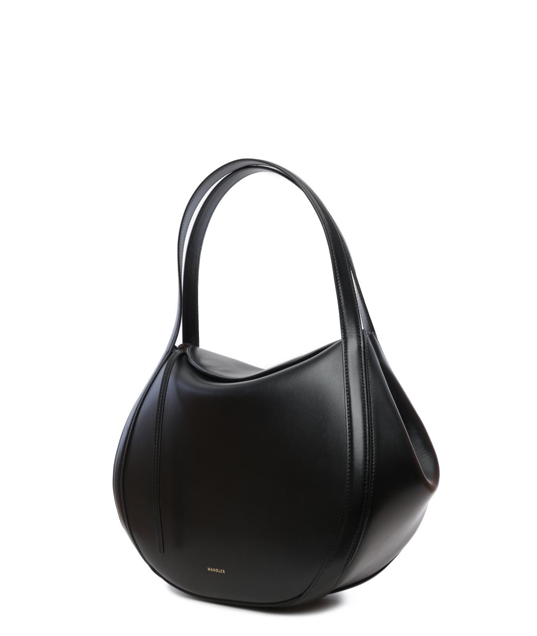 WANDLER Черная кожаная сумка через плечо, фото 3