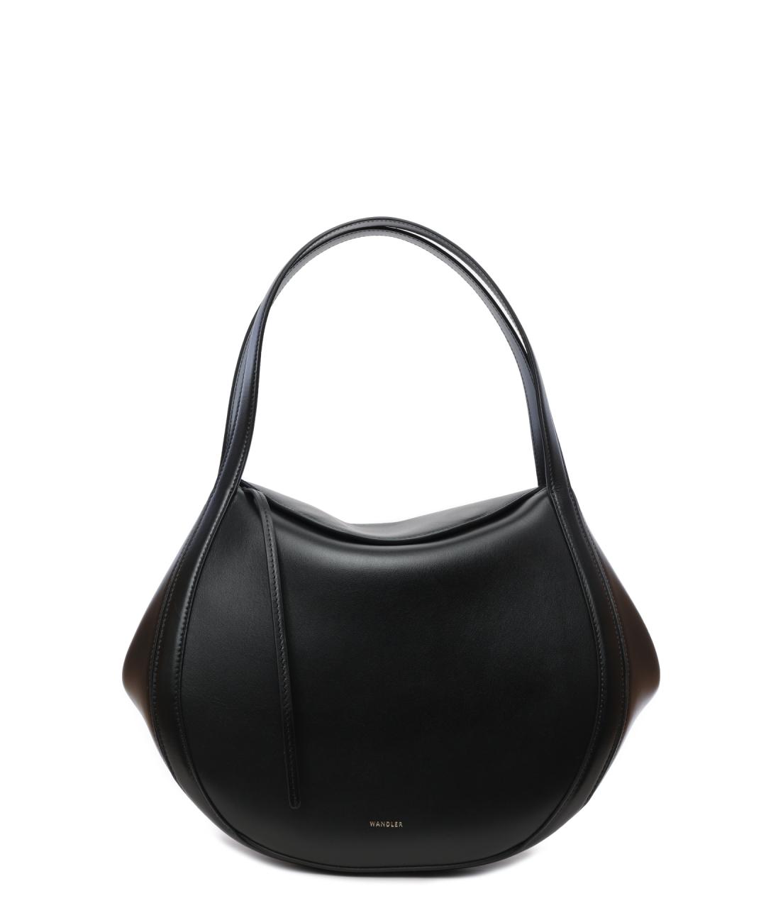 WANDLER Черная кожаная сумка через плечо, фото 1
