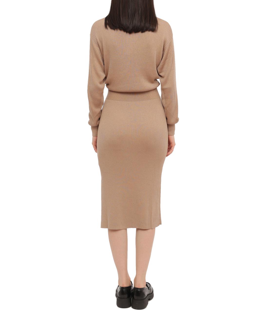 TOMMY HILFIGER Бежевое повседневное платье, фото 5