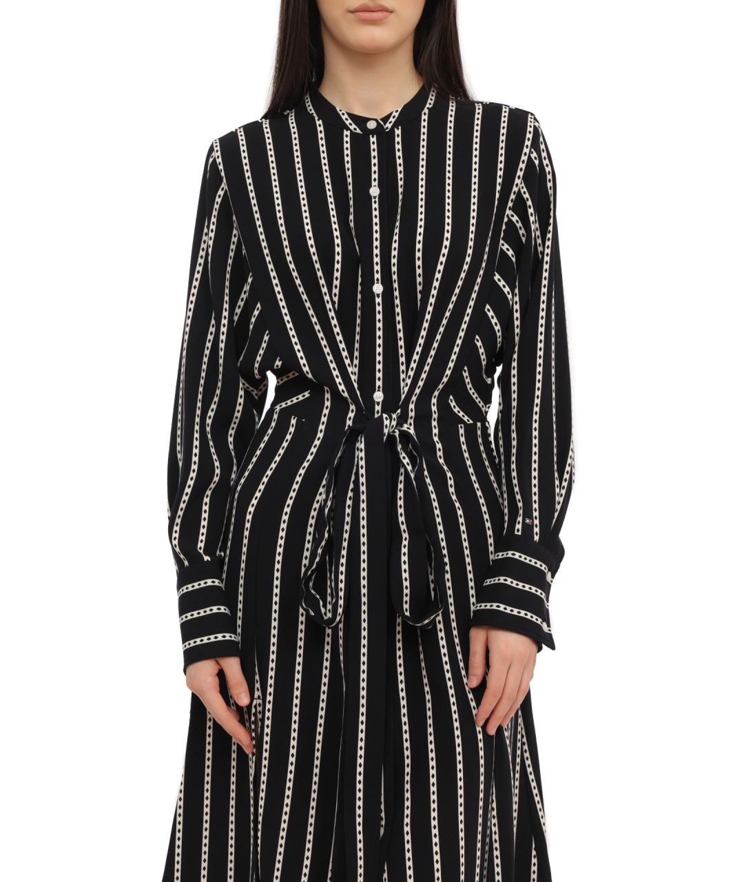 TOMMY HILFIGER Черное полиэстеровое повседневное платье, фото 2