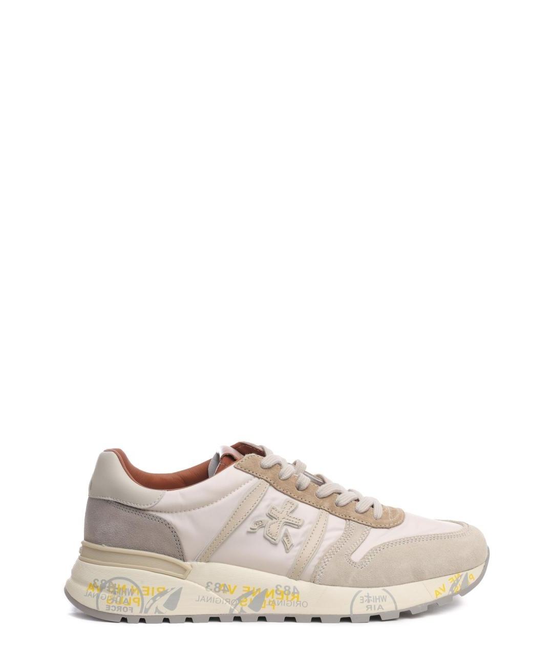 PREMIATA Бежевые низкие кроссовки / кеды, фото 1