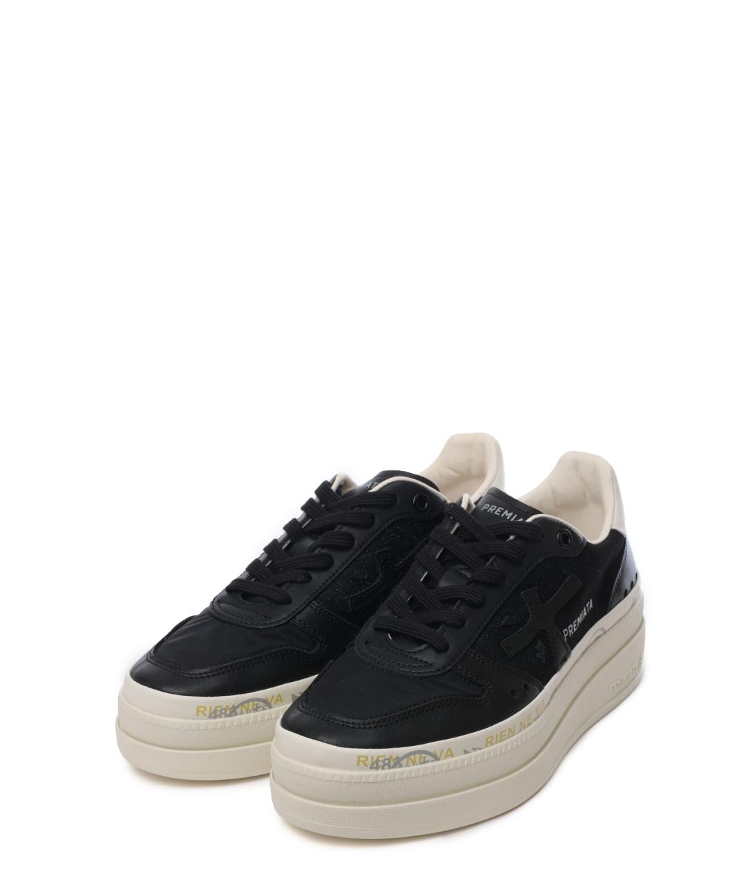 PREMIATA Черные кожаные кеды, фото 2